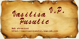 Vasilisa Pusulić vizit kartica